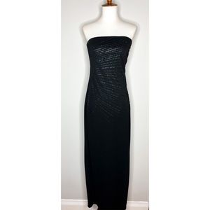 Express 90’s Vintage Y2K Strapless Formal Dress with Slit